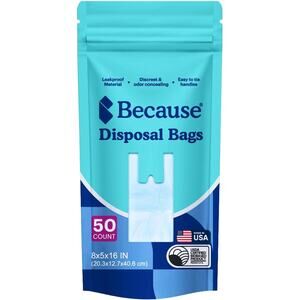 Incontinence Disposal Bags, Tear Resistant Bags for Men & Women, Extra Large 50